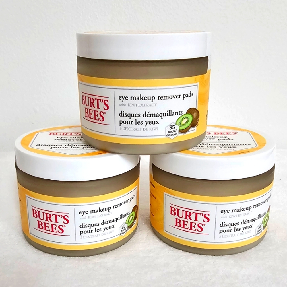 Burts Bees Waterproof Eye Makeup Remover With Kiwi Extract New Sealed 3 35 Pads - Picture 6 of 6